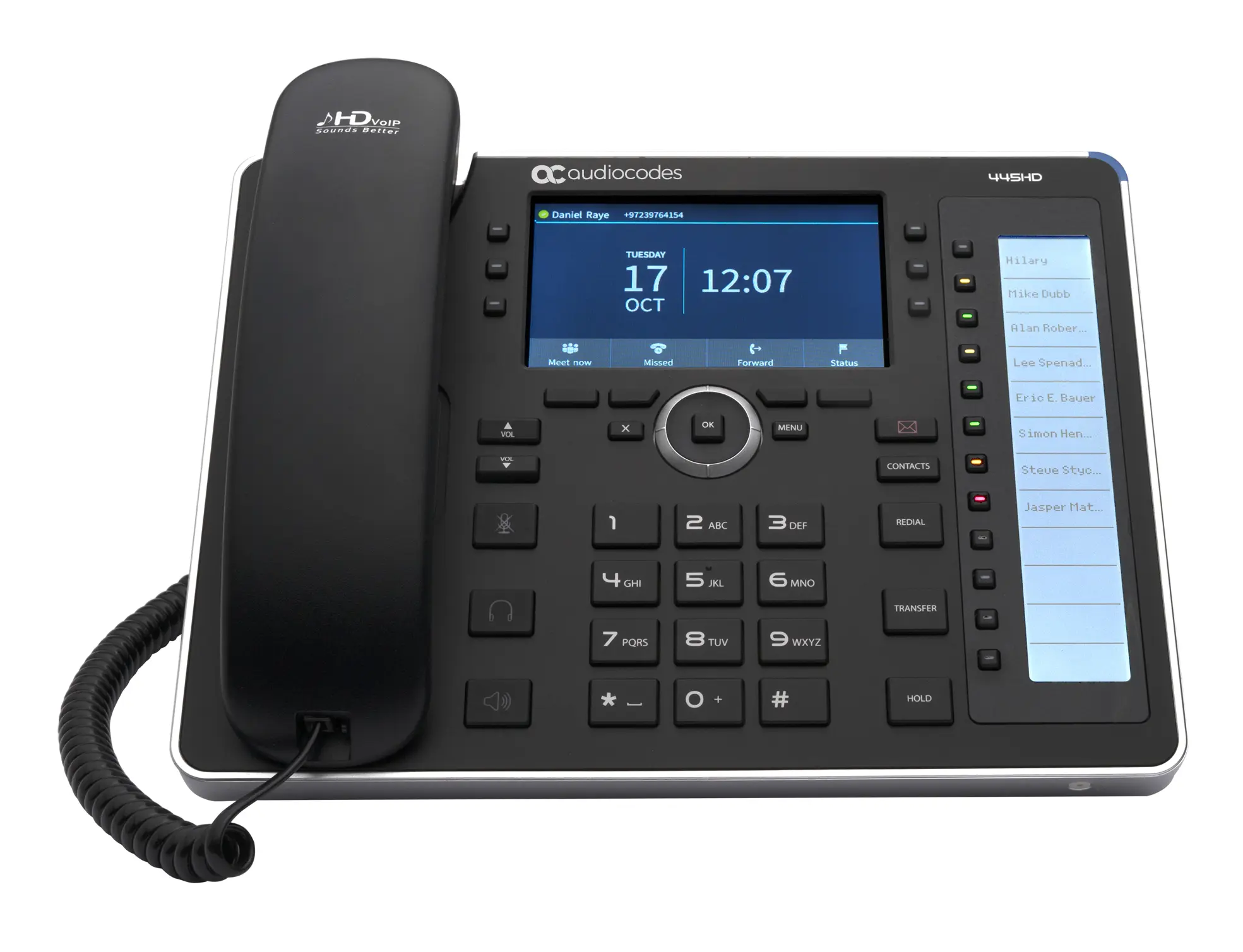 AUDIOCODES 445HD IP-PHONE POE GBE WITH AN EXTERNAL PSU BLACK 2 ETHERNET 10 PERP IP445HDEPSG
