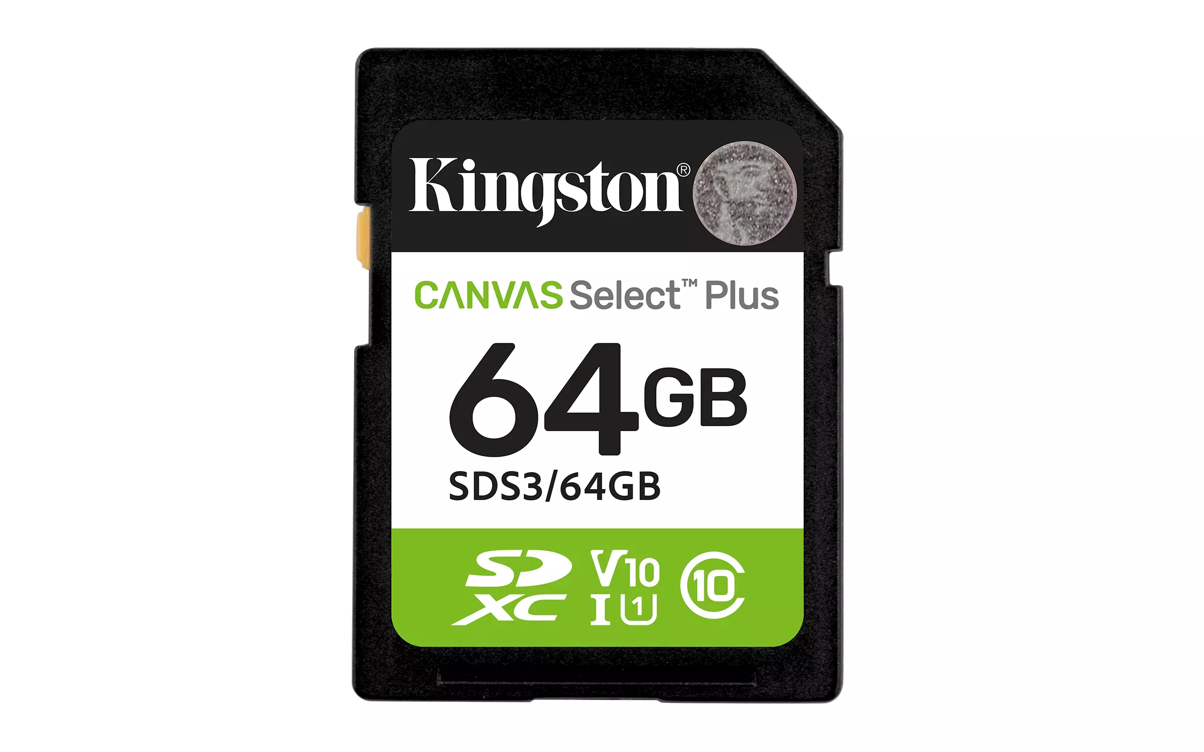 KINGSTON 64GB SDXC Canvas Select Plus Gen3 100MB/s C10 UHS-I U1 V10 SDS3/64GB