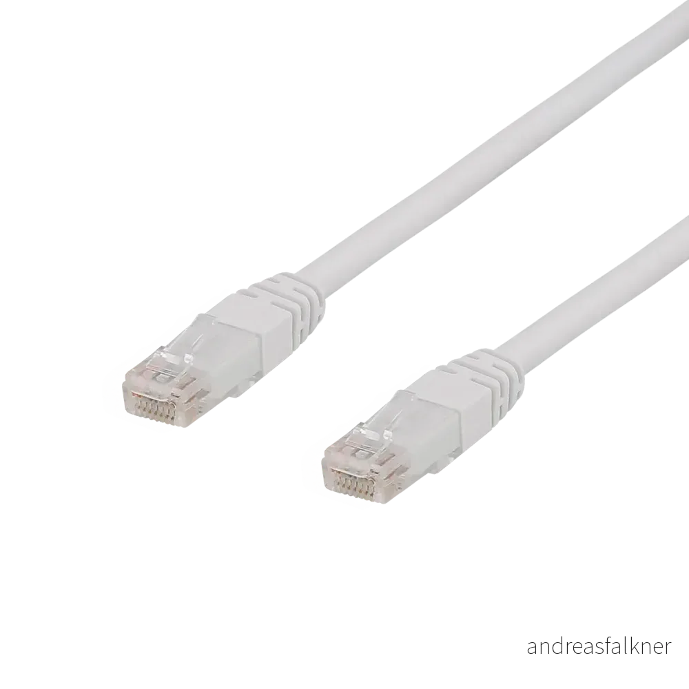 DELTACO U / UTP Cat6a patch cable, 5m, 500MHz, LSZH, white TP-65VAU