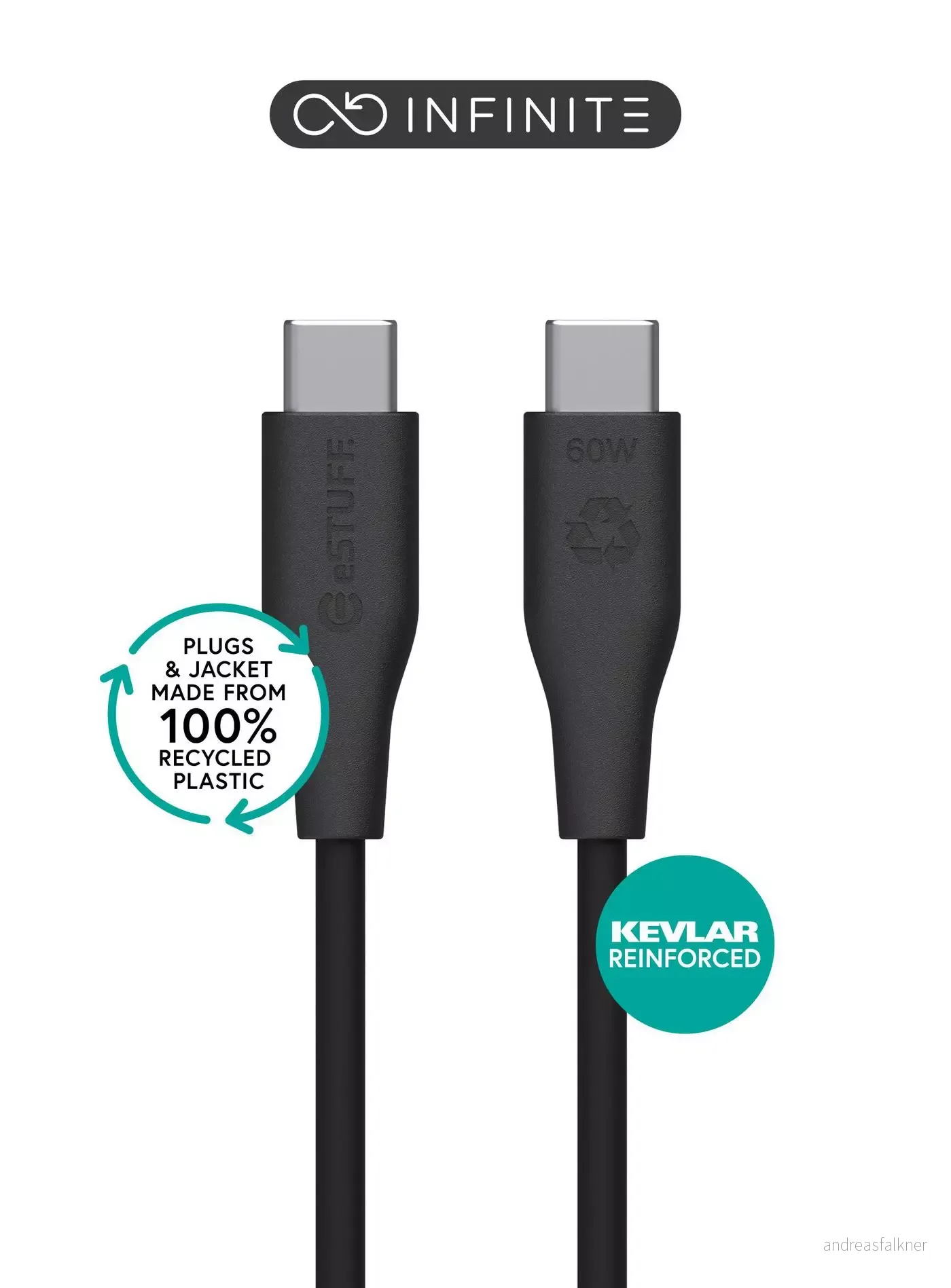eSTUFF INFINITE (GRS) USB-C to USB-C ES604180