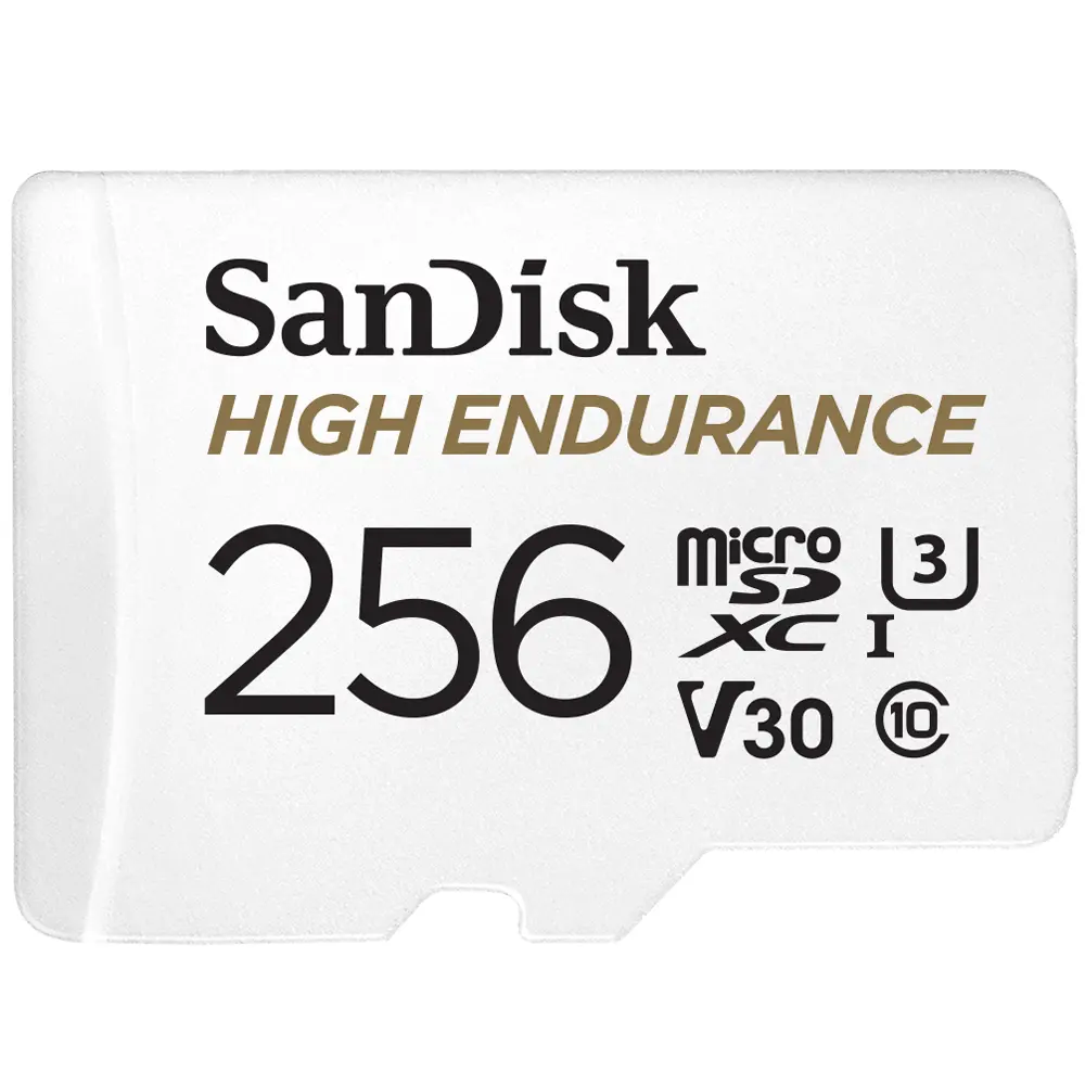 SANDISK Minneskort MicroSDHC 256GB För Bilkamera/Videmonitor med adapt SDSQQNR-256G-GN6IA