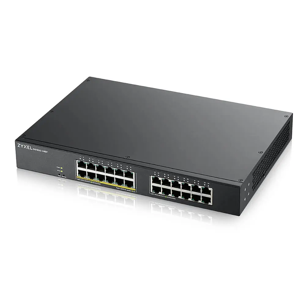 ZYXEL GS1900-24 24-port GbE L2 12 Port PoE Smart Switch rackmount 130 Watt GS1900-24EP-EU0101F