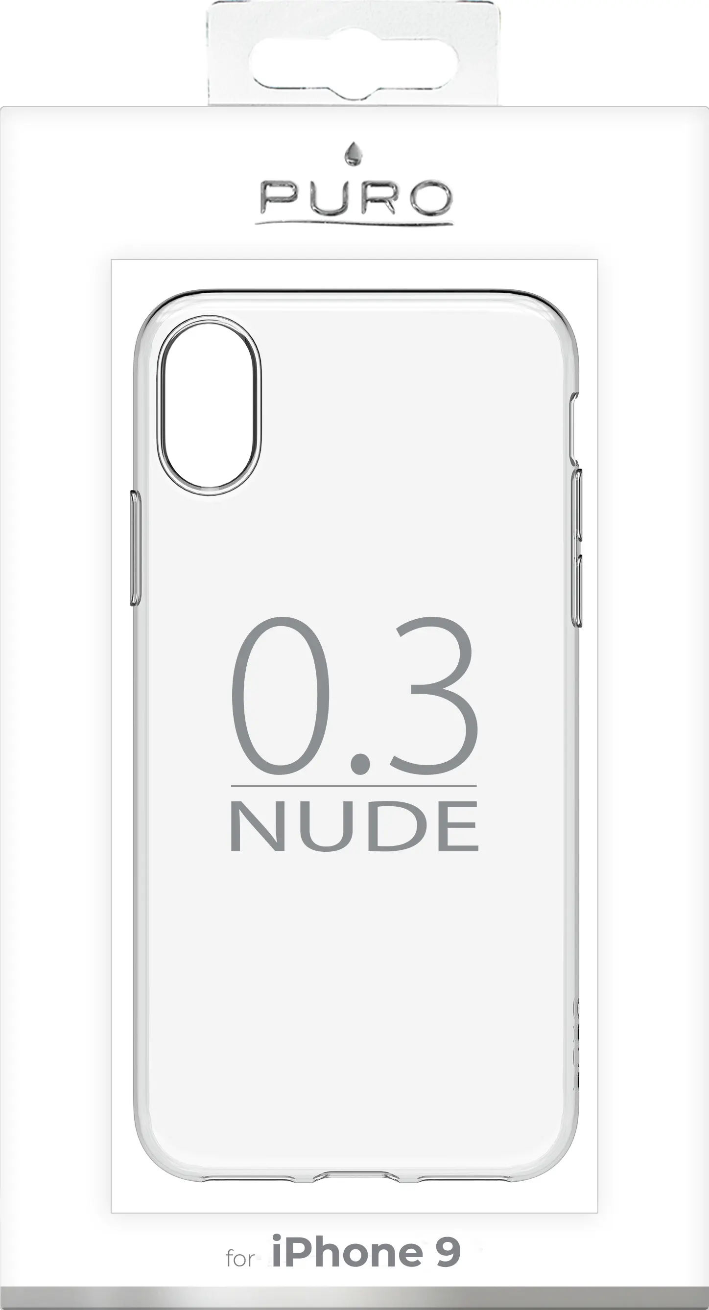 PURO 0,3 Nude iPhone XR, Transparent Silikondeksel, gjennomsiktig IPCX6103NUDETR