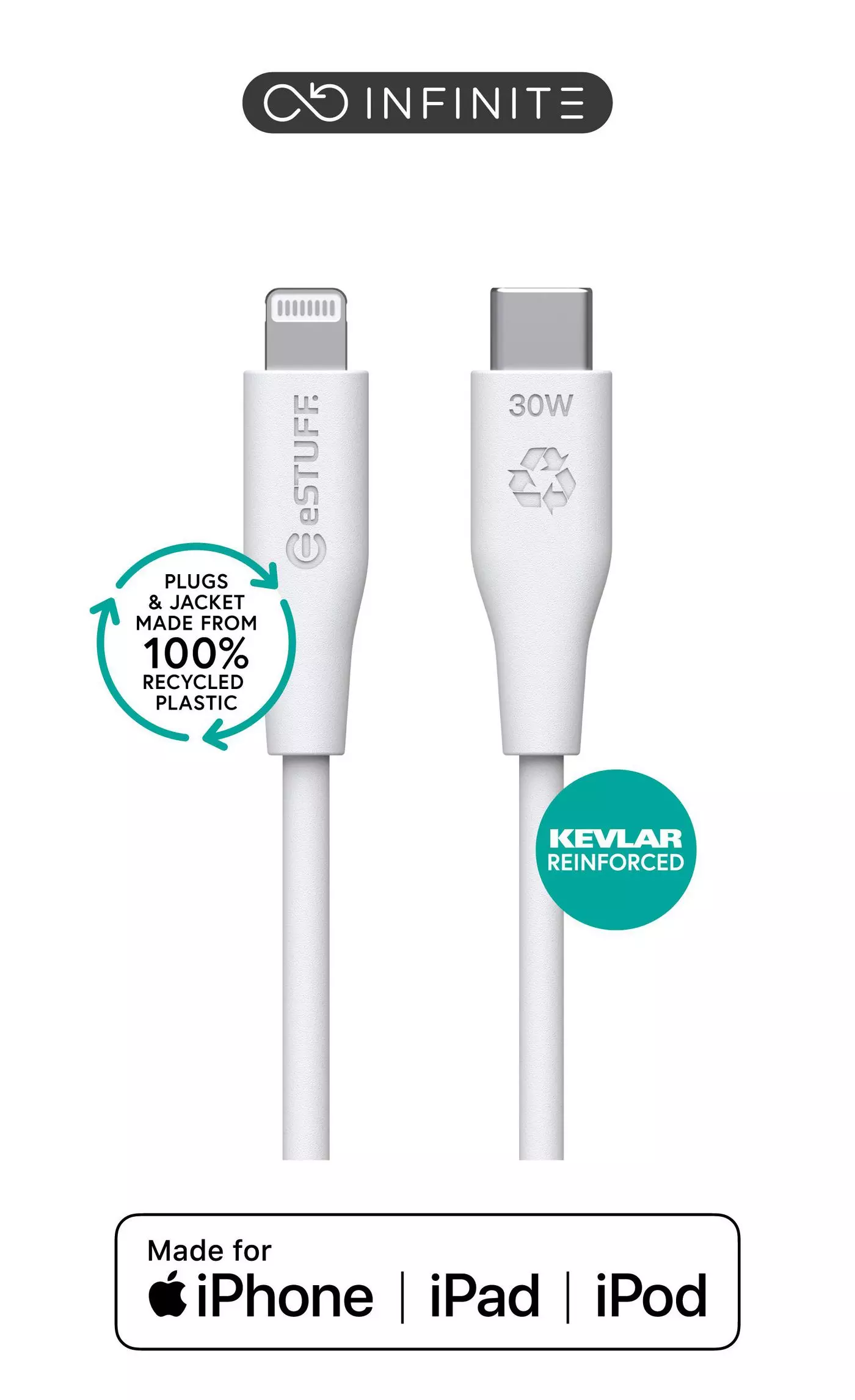 eSTUFF INFINITE USB-C to Lightning cable ES602170