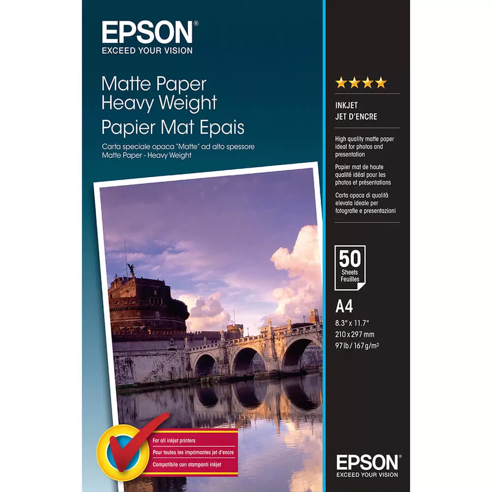EPSON Papir EPSON Heavyweight A4 167g matt(50) C13S041256