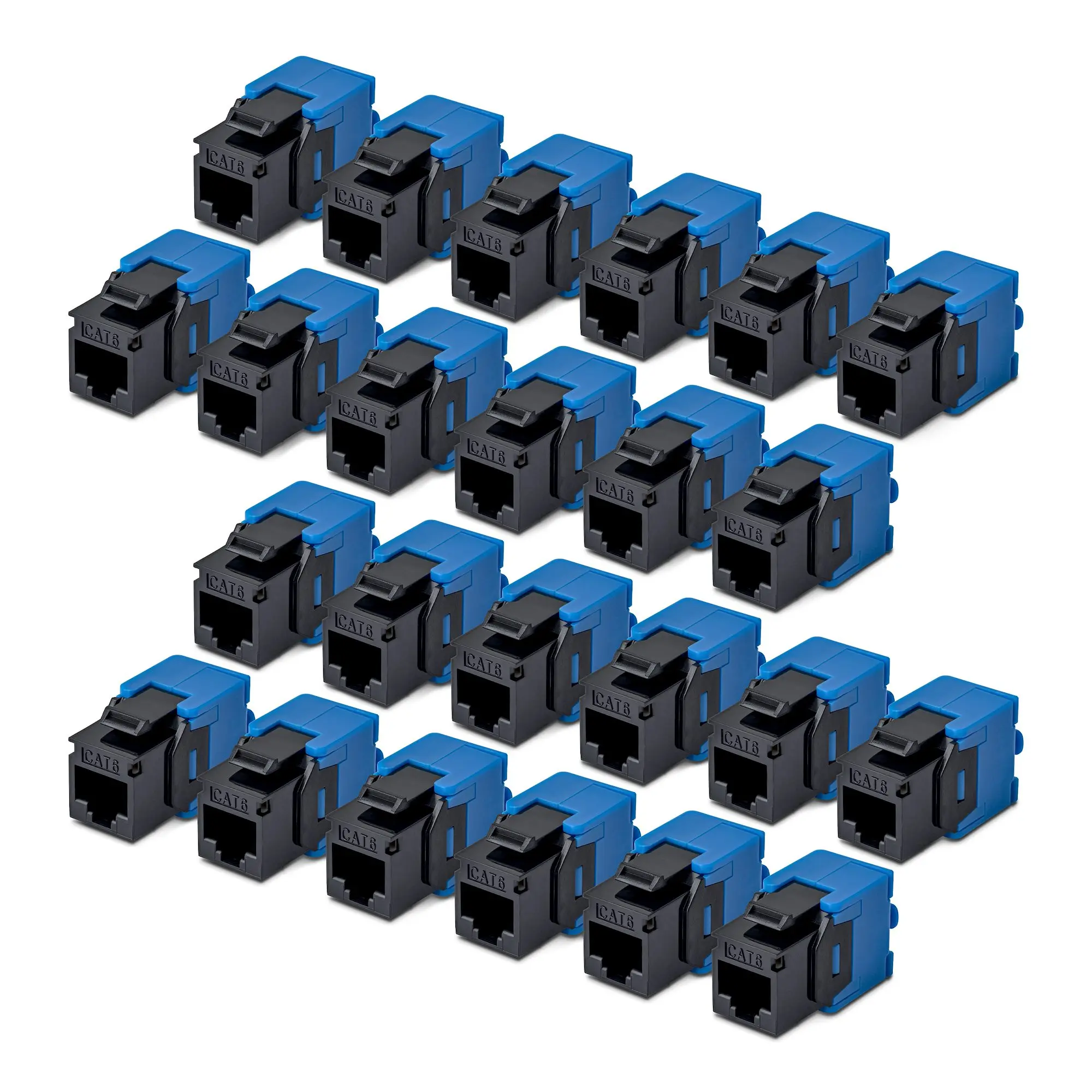 STARTECH Cat6 Keystone Jack 24-Pack 180-Deg C6KEYTL180BK24PK
