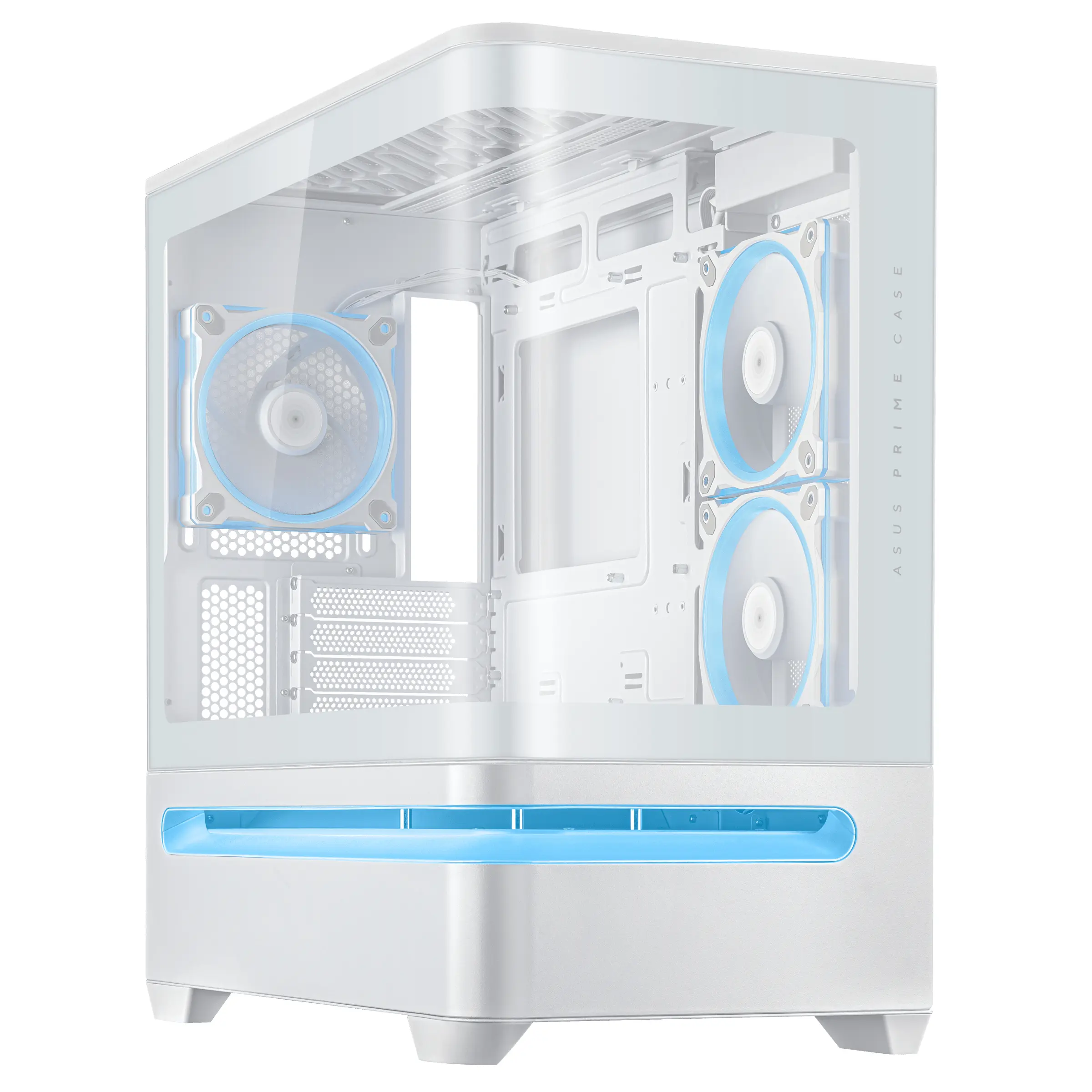 ASUS PRIME AP202 TG ARGB mATX Tower (hvit) mATX, 1x 120mm vifte bak, 2x 120mm vifte side, Herdet Glass 90DC00P3-B19000