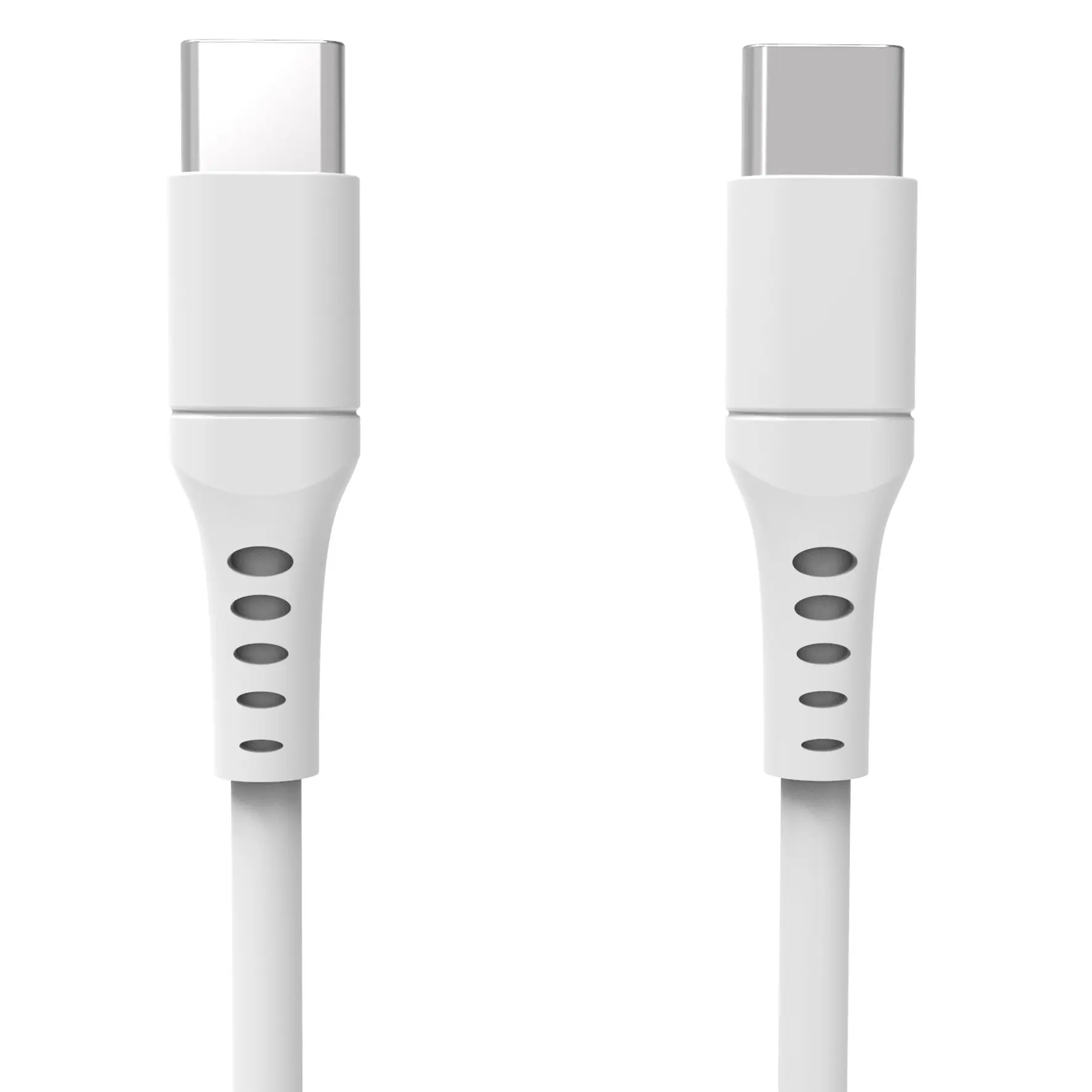 GEAR Ladekabel USB-C til USB-C 2.0 3m Hvit Rund Kabel 665098