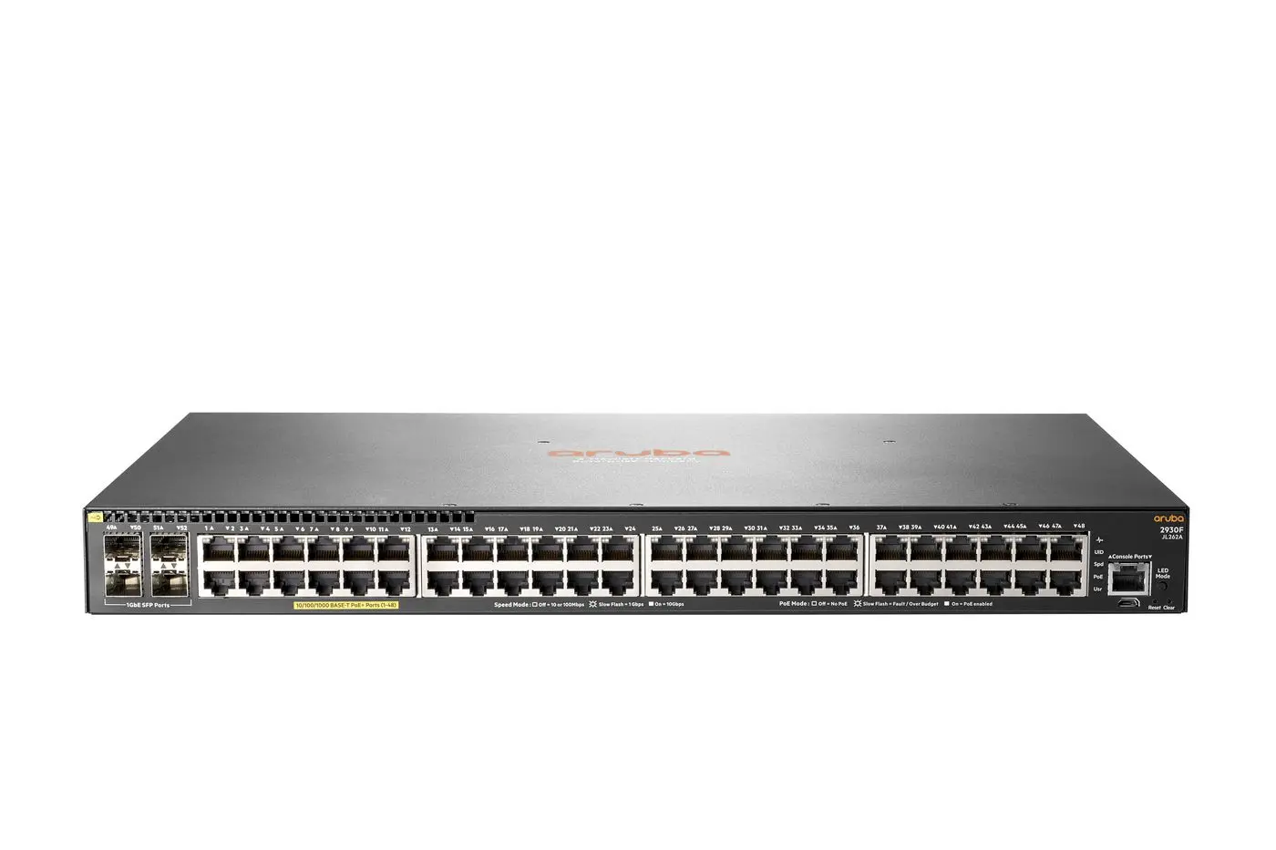 Hewlett Packard Enterprise HPE Aruba 2930F 48G PoE+ 4SFP Swch JL262A#ABB