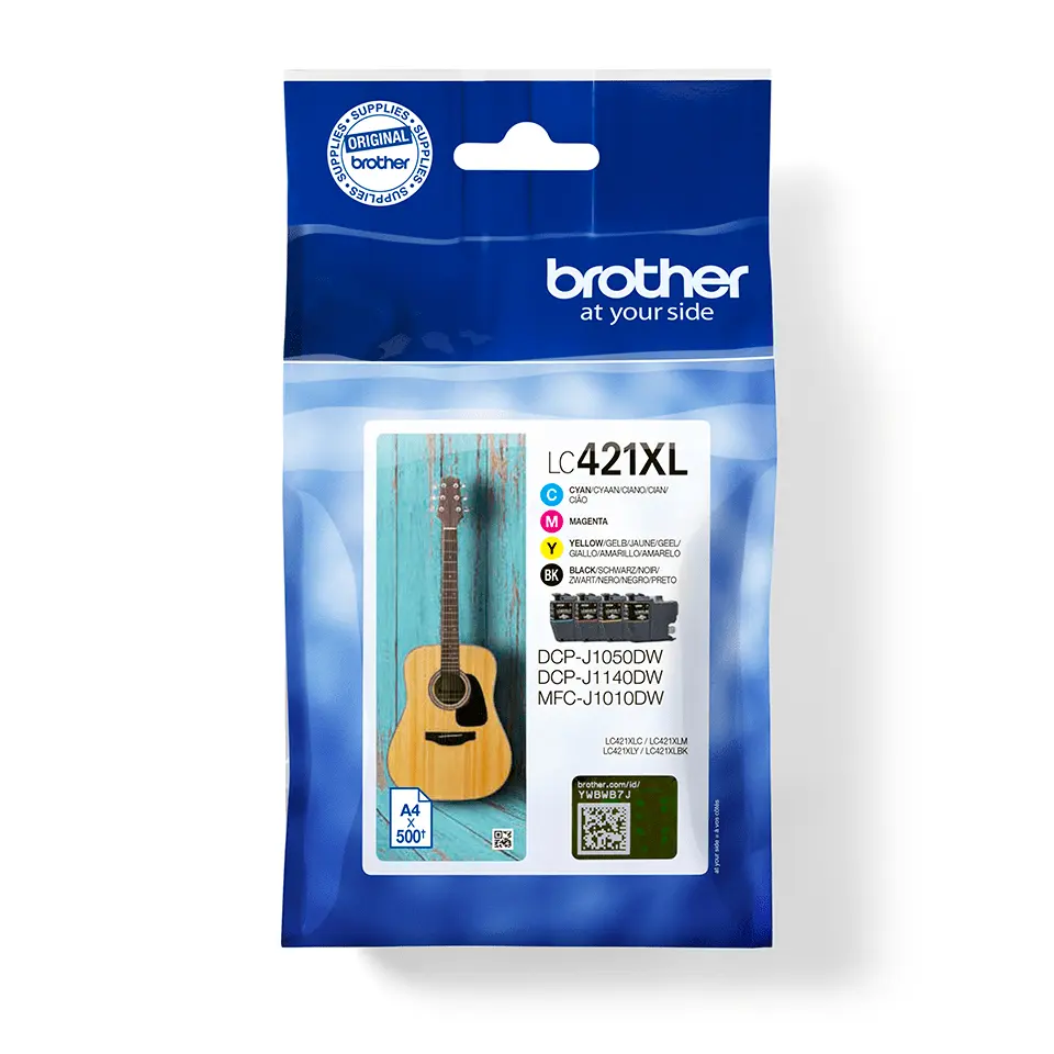 BROTHER LC421XL - 4-pack - XL - black, yellow, cyan, magenta - original - ink cartridge - for Brother DCP-J1140DW, MFC-J1010DW, MFC-J1012DW LC421XLVAL
