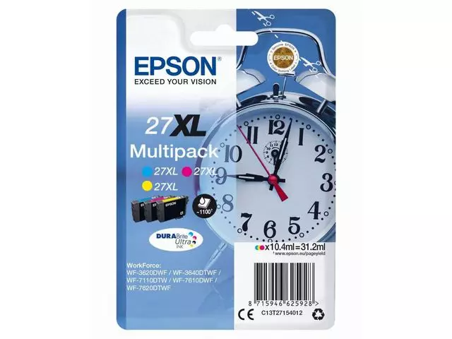 EPSON Multipack XL 3-Colour DURABrite Ultra New Pack Size C13T27154012