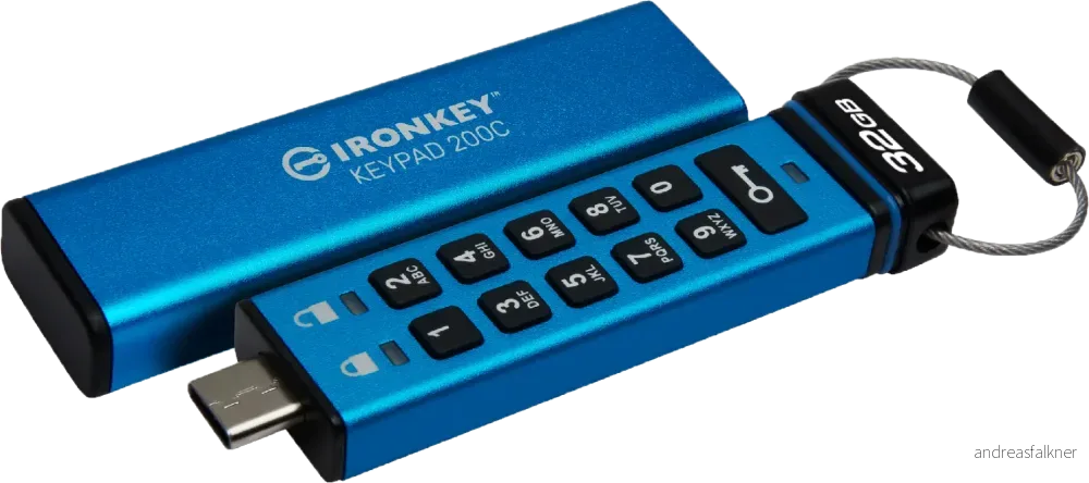 KINGSTON 32GB USB-C IRONKEY KEYPAD 200C FIPS 140-3 LVL 3(PENDING)AES-256 INT IKKP200C/32GB