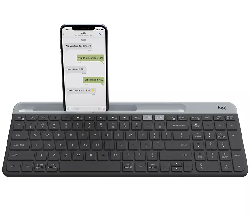 LOGITECH Slim Multi-Device K580 Keyboard Bluetooth 2.4 GHz Nordic graphite (PAN) 920-009274