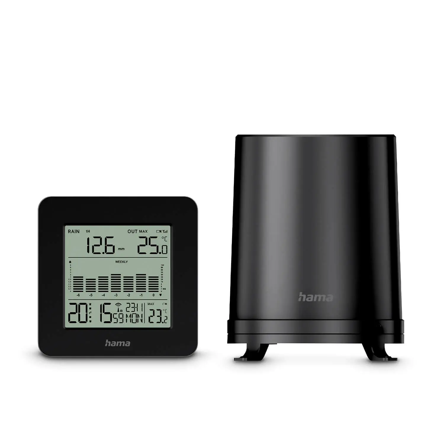HAMA Weather Station Mykonos Black 00222220