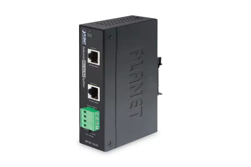 PLANET PoE Splitter 12/24V DC Dual Power IEEE802.3at Gigabit Max 100m Industriell IPOE-162S