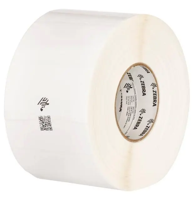 ZEBRA LABEL, POLYPROPYLENE, 55X35MM, THERMAL TRANSFER, POLYPRO 3000T CLEAR, PERMANENT ADHESIVE, 25MM CORE 3012962