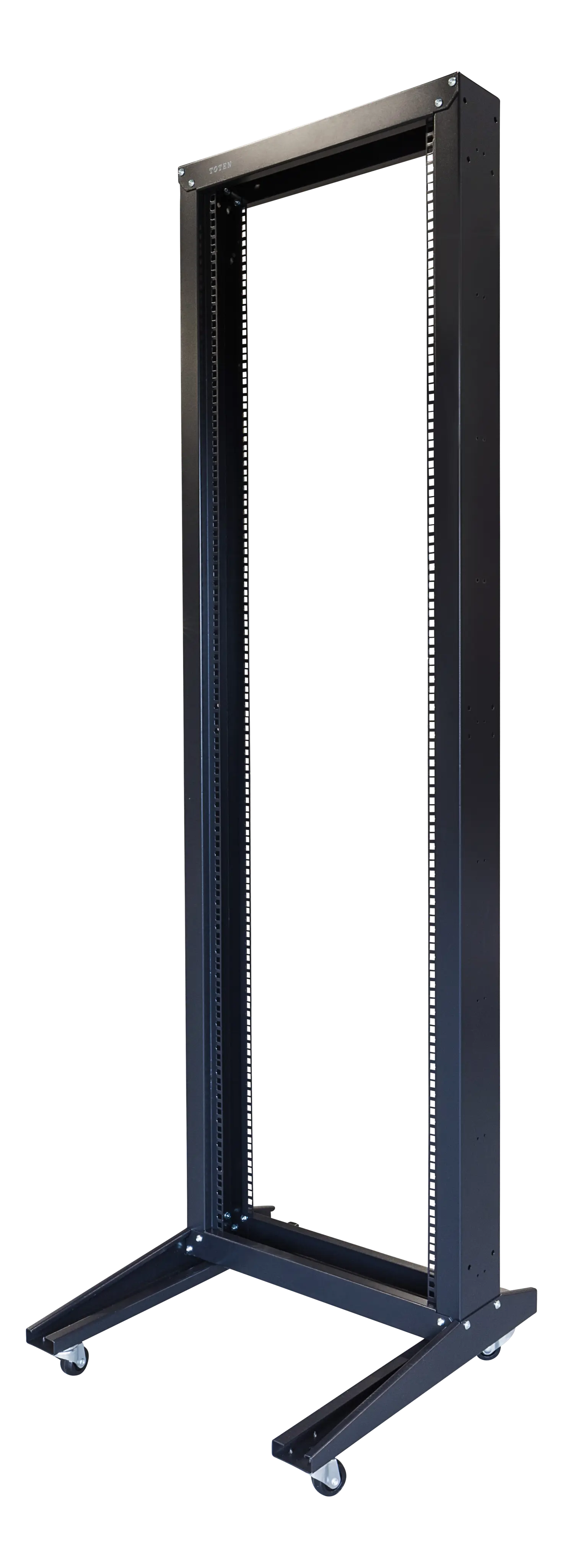 TOTEN TOTEN, 19" öppet golvtstativ med hjul, 42U, 600x600, max 150kg, svart OR66429001-SKWT