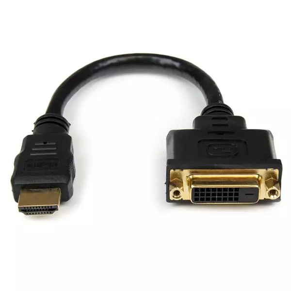 STARTECH 20cm HDMI to DVI-D Video Cable Adapter - HDMI Male to DVI Female HDDVIMF8IN