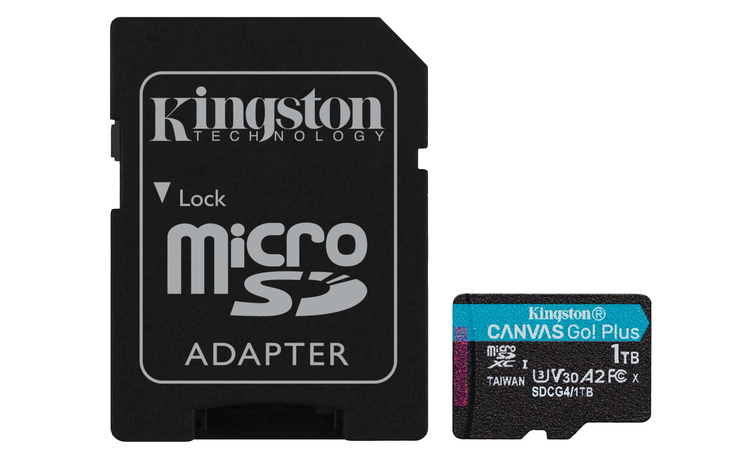 KINGSTON 1TB microSDXC Canvas Go Plus Gen4 200MB/s A2 U3 V30 Card + Adapter SDCG4/1TB
