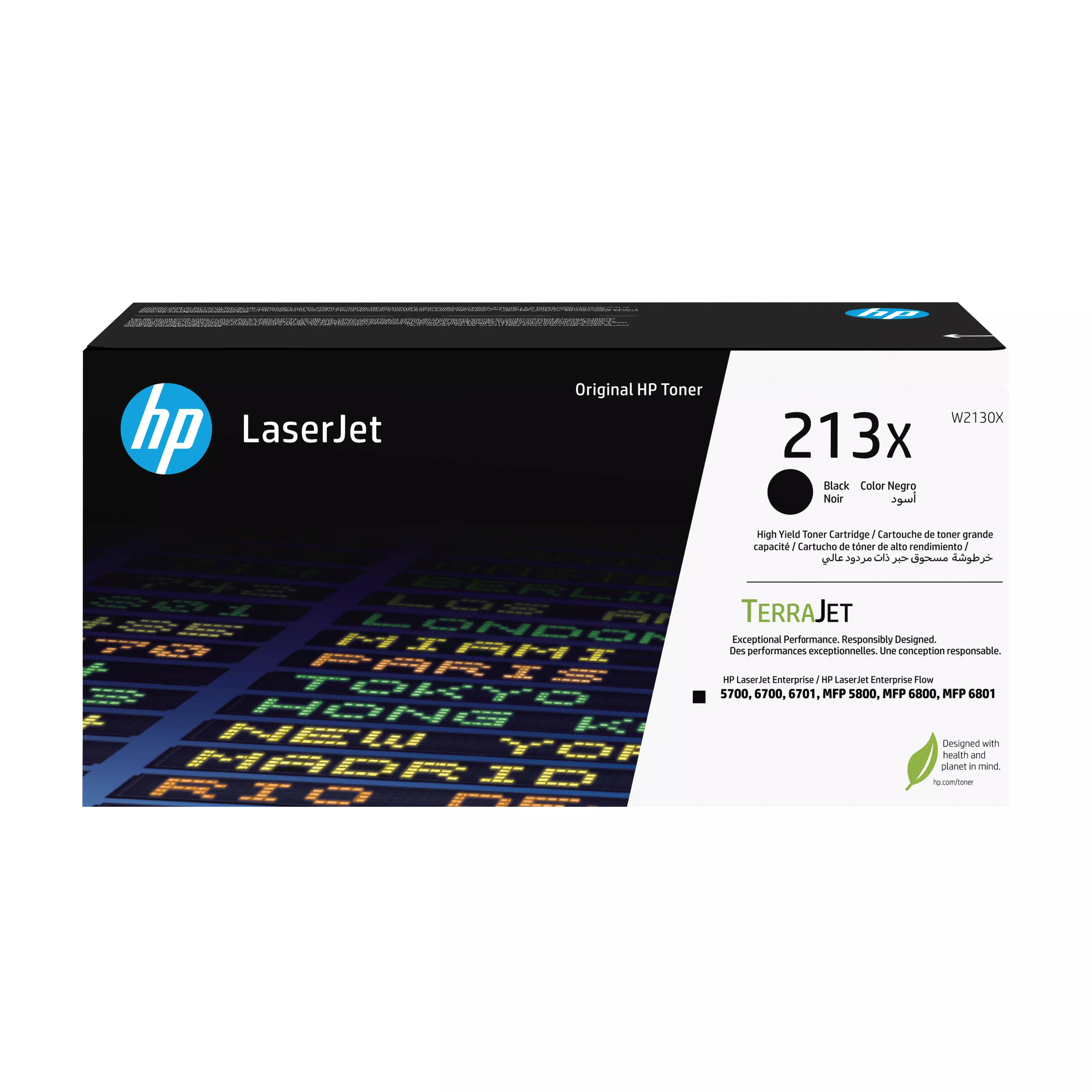 HP 213X BLK ORIGINAL LASERJET TONER CRTG SUPL W2130X