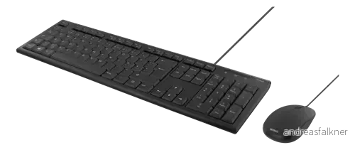 DELTACO Keyboard and mouse set, PAN Nordic, USB, Black TB-700