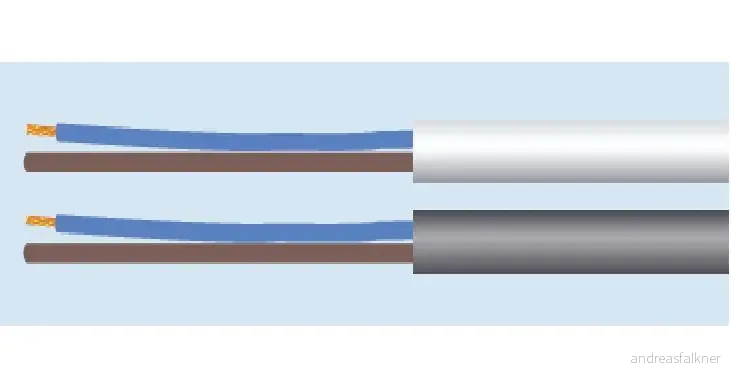 Nordic Quality Oval mains cable H03VVH2-F (2x0.75mm²) 200m, White 315222