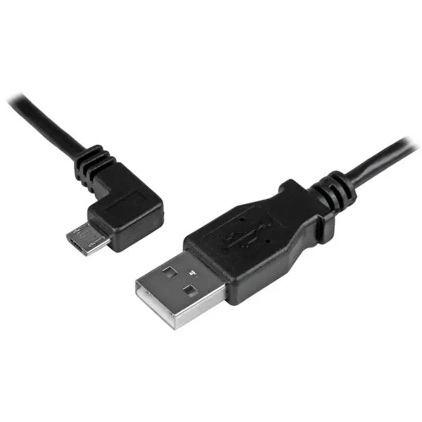 STARTECH 0.5M LEFT ANGLE MICRO USB CHARGE M SYNC CABLE - 24 AWG CABL USBAUB50CMLA