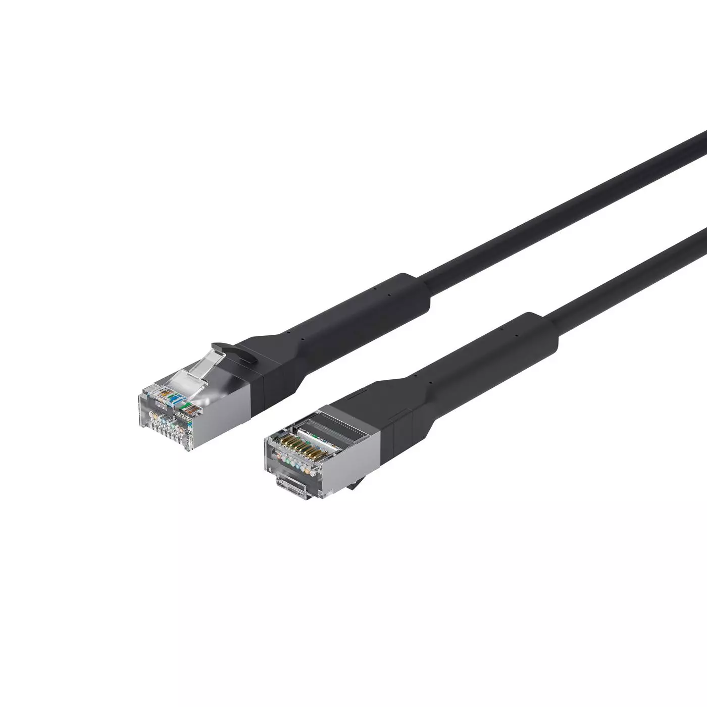 LANVIEW CAT6A U/FTP 3m Black LV-6AFTP-FLEX-ANG-03B