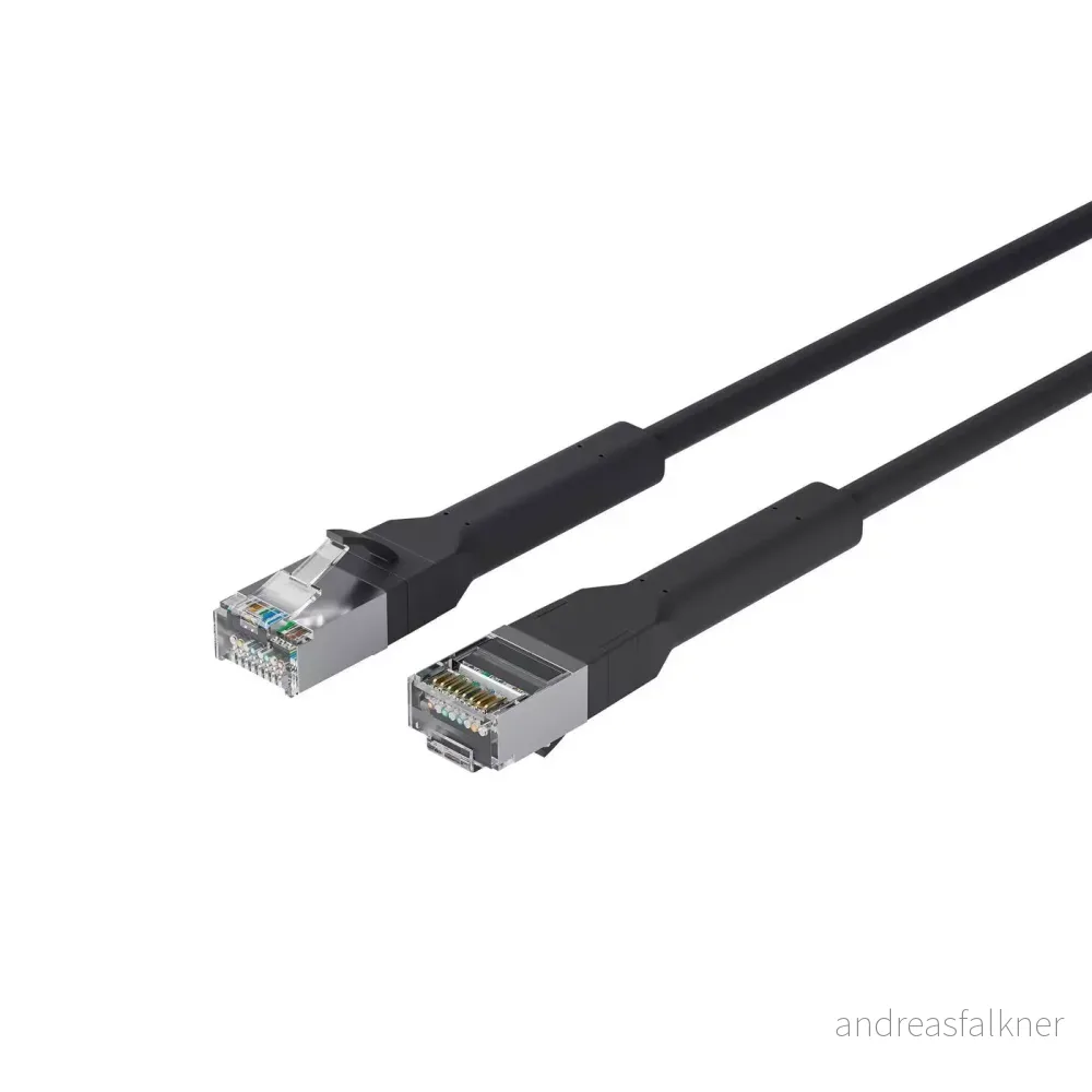 LANVIEW CAT6A U/FTP 10m Black LV-6AFTP-FLEX-ANG-10B