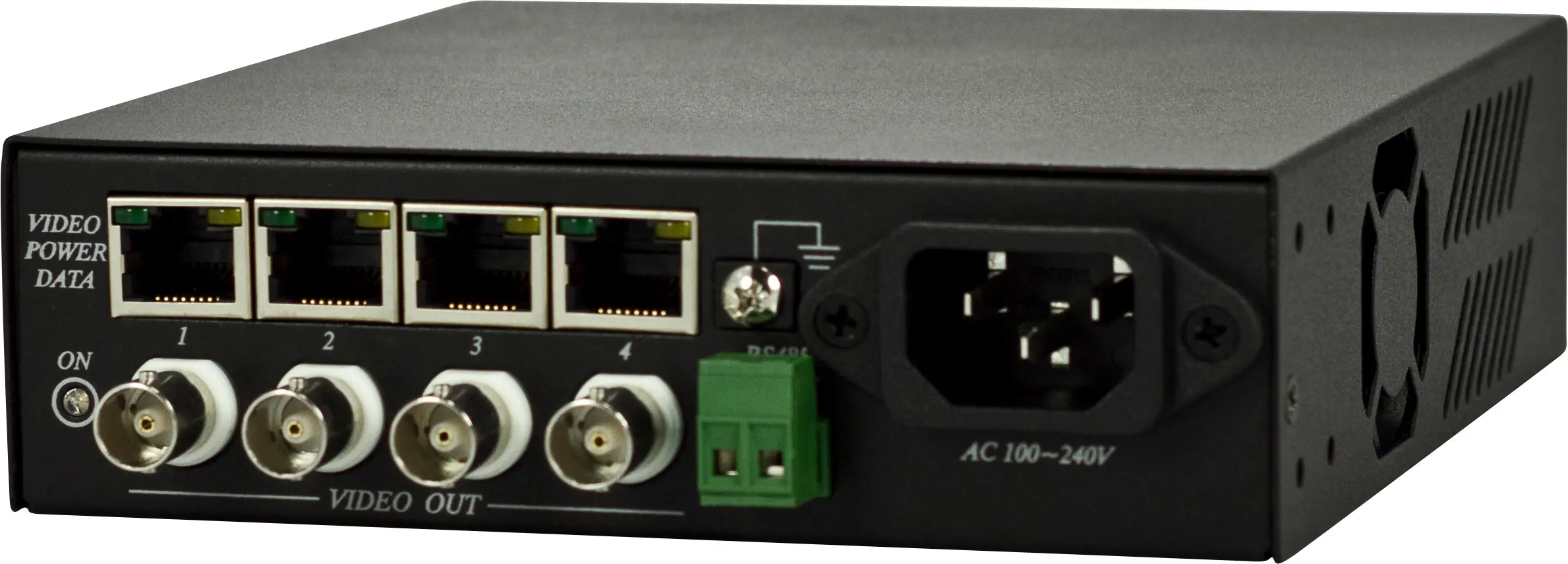 DELTACO Signal amplification receiver, 4xBNC video, 12V, RS-485, Cat5, 3 TTA414VPDR