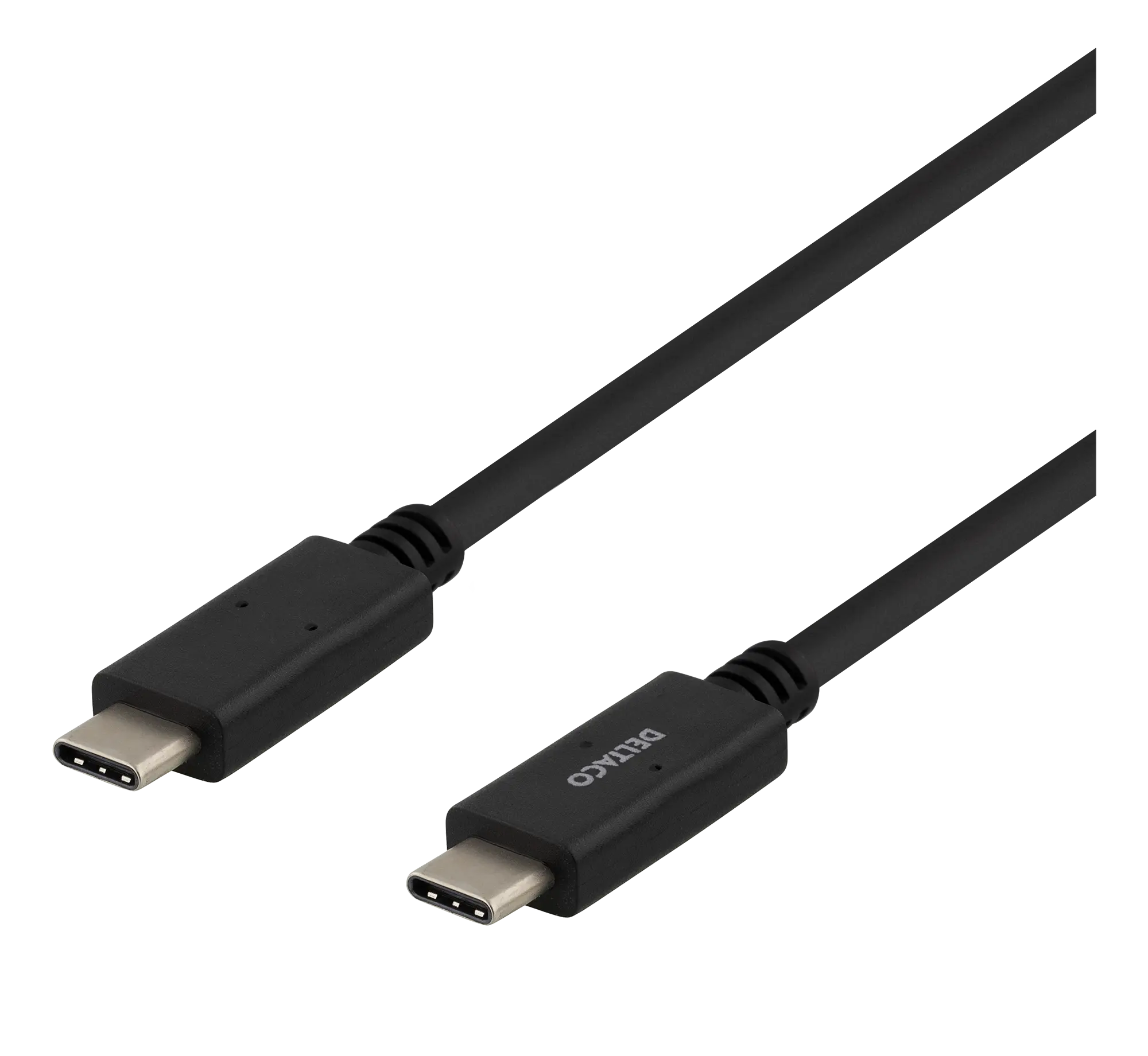 DELTACO USB 2.0 USB-C to USB-C-cable, 2m, Black USBC-2002M