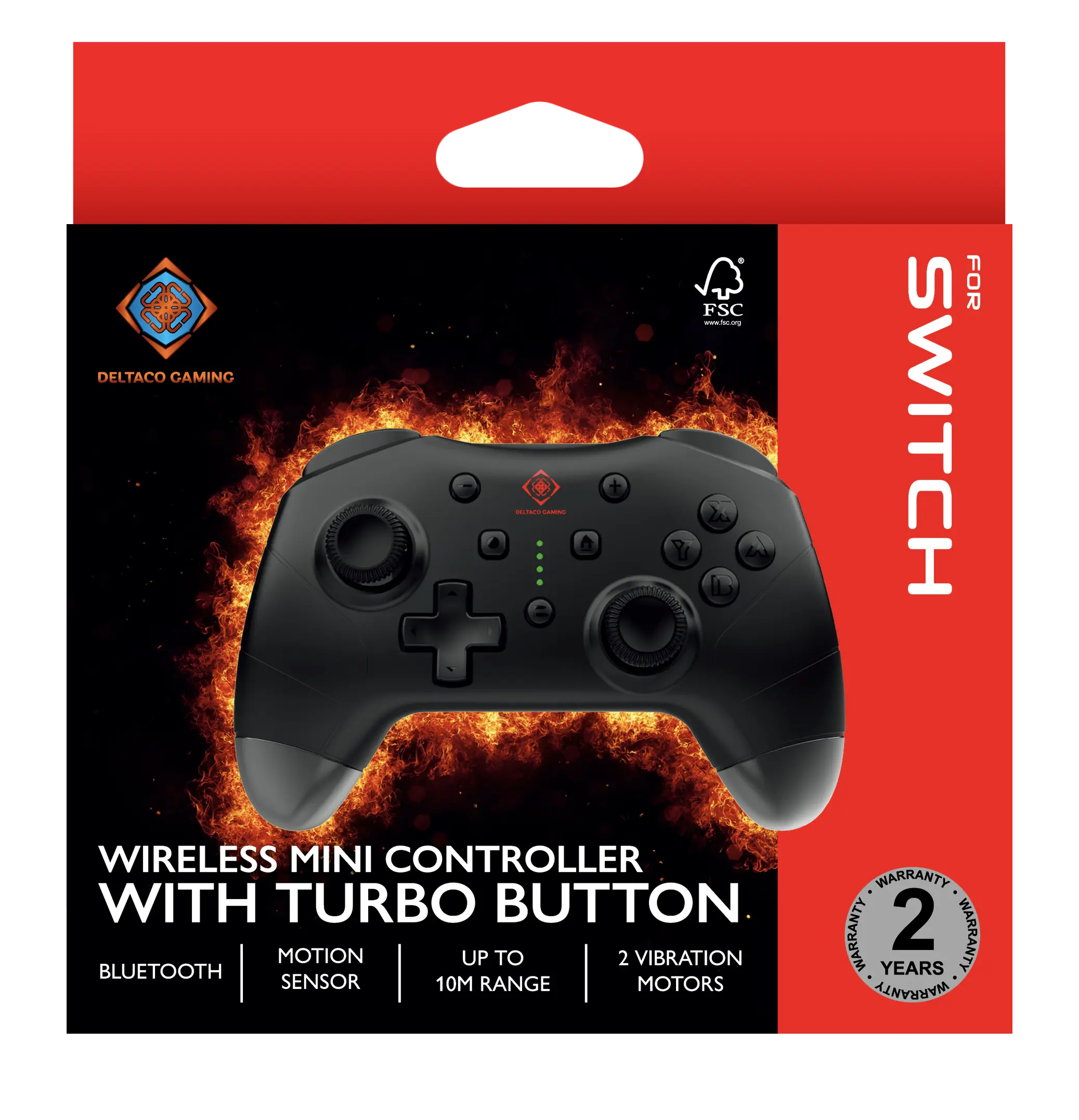DELTACO Wireless Mini Controller for Switch/PC/Mobile GAM-183