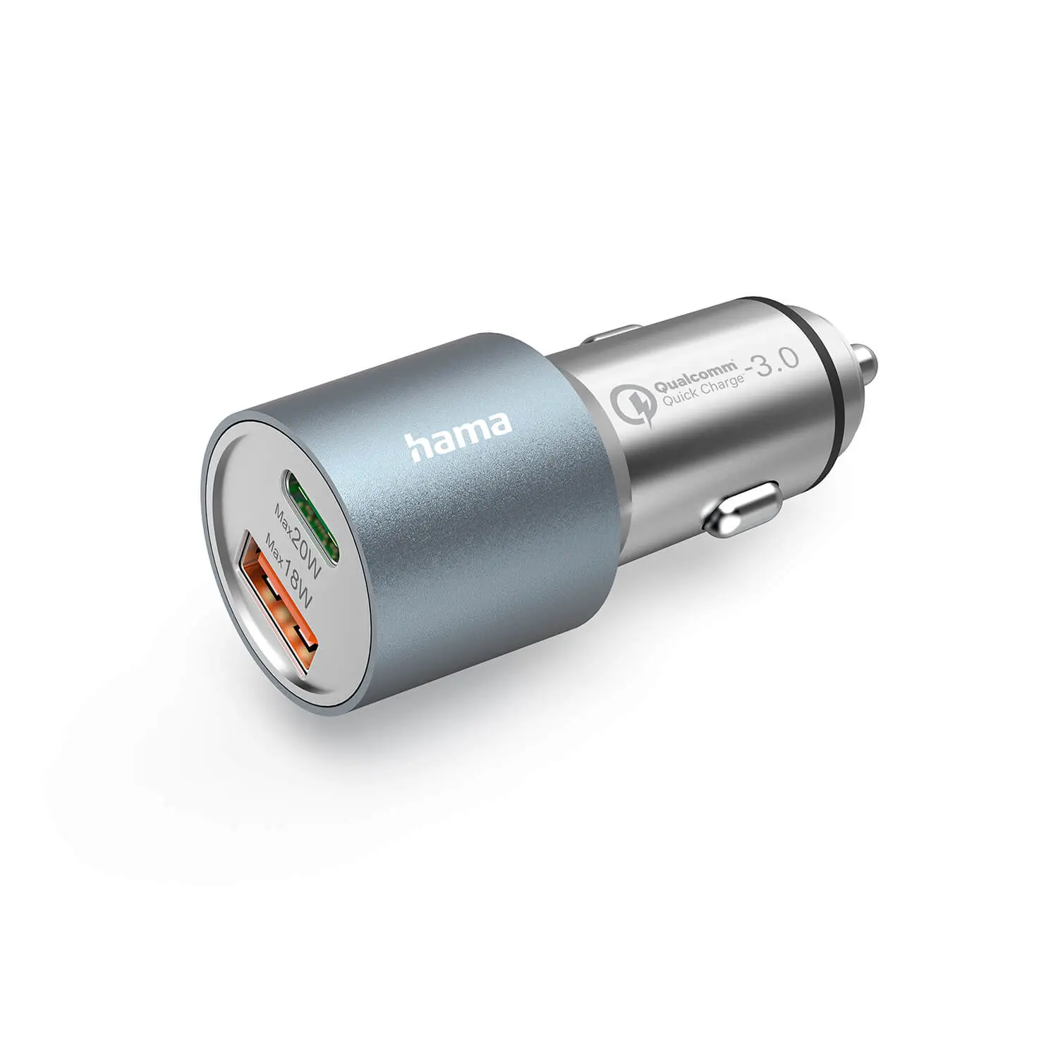 HAMA Car Charger USB-C USB-A PD 38W Metal 00201639