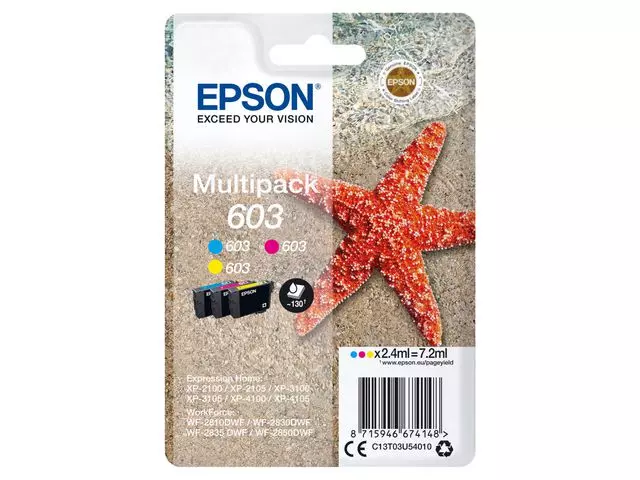 EPSON Multipack 3-colours 603 Ink C13T03U54010