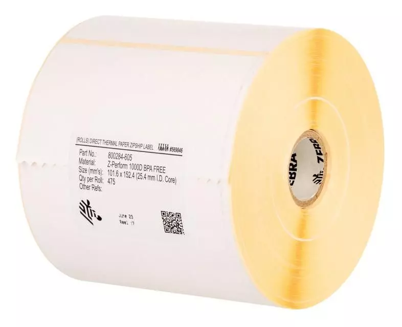 ZEBRA ZPERFORM 1000-T 38X25MM F DESKT PRICE /ROLL. BOXED IN 12 S 880003-025D