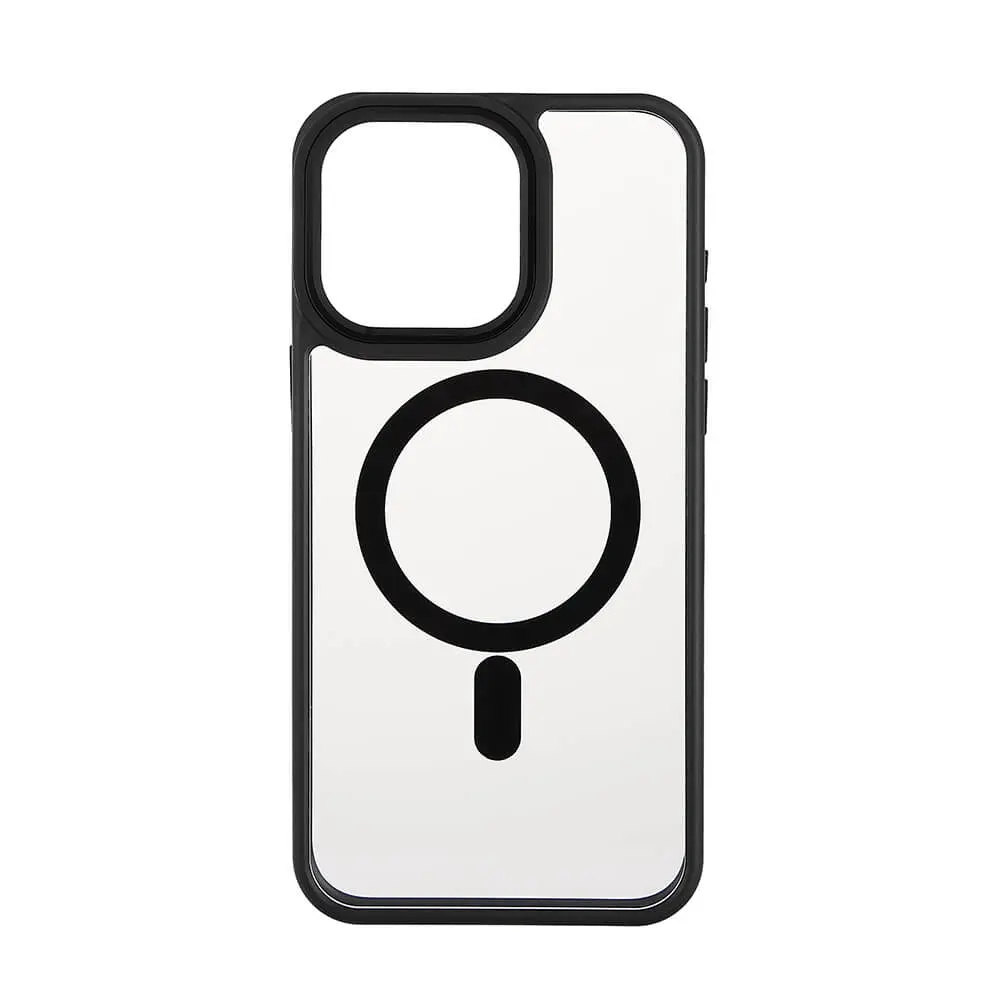 ONSALA Back Bumper Clear Case MagSerie iPhone 15 Pro Max Clear Case Black Bumper 588636