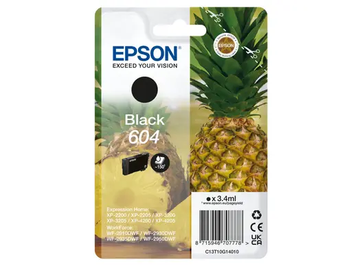 EPSON Ink/604 603 Starfish 3.4ml BK C13T10G14010