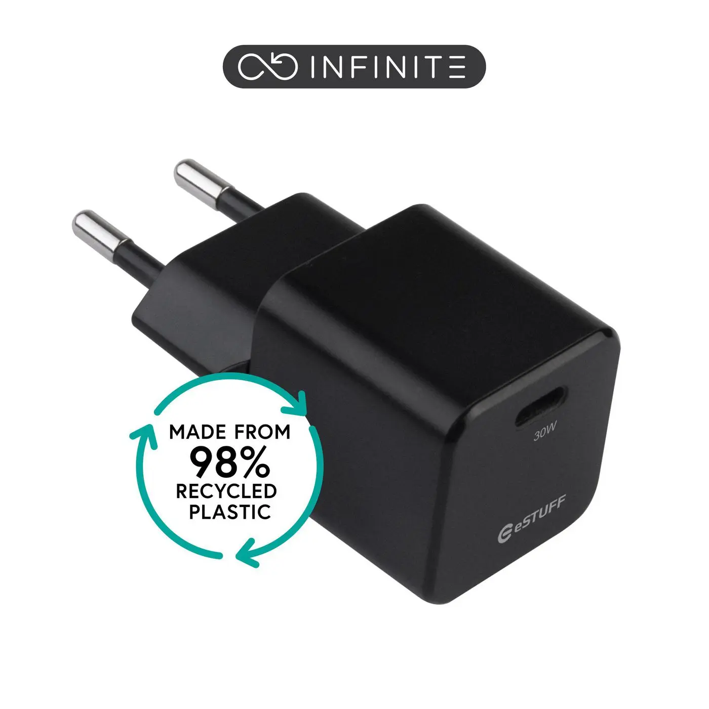 eSTUFF INFINITE (GRS) USB-C Charger ES637028-BULK