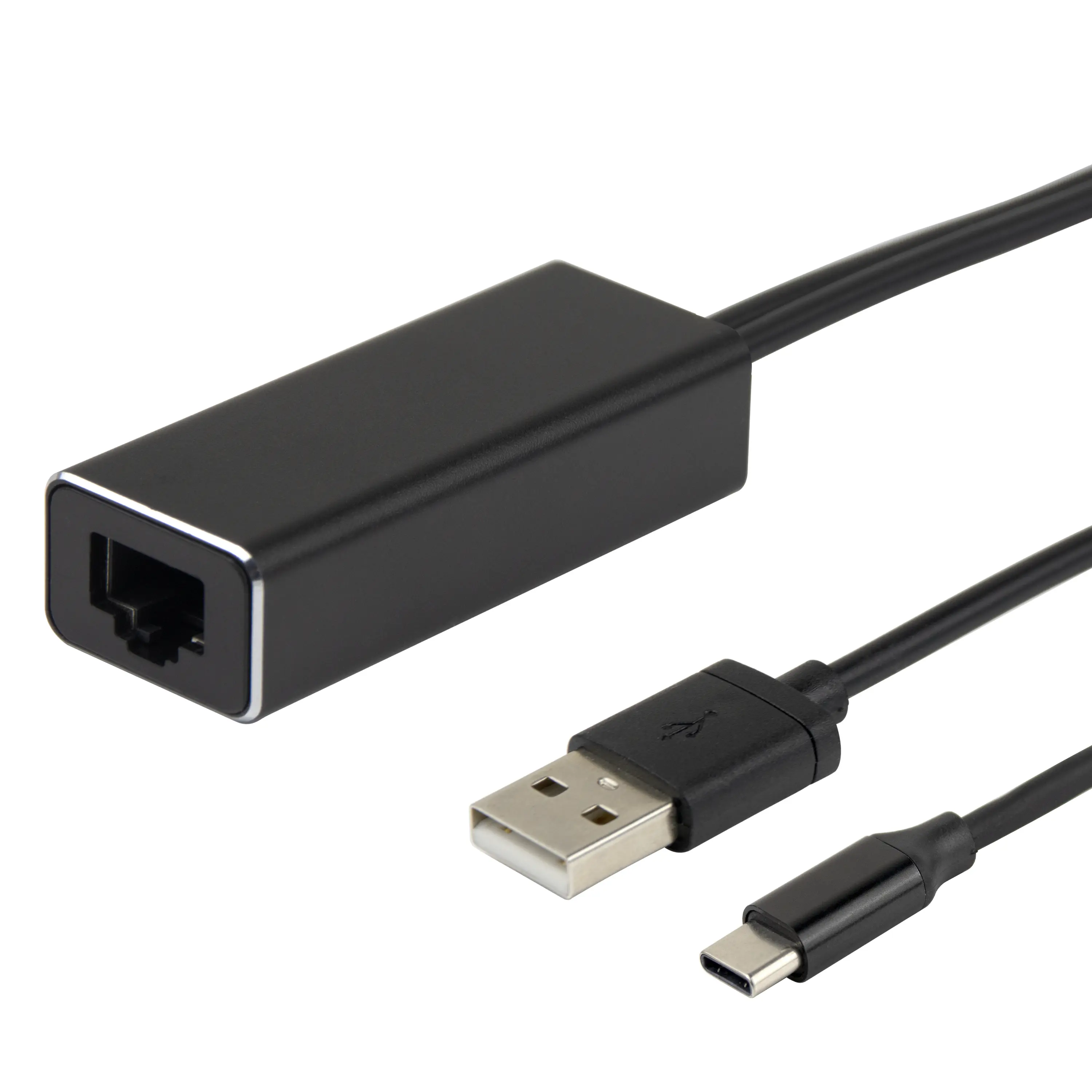 DELTACO Ethernet adapter casting device 1m 100 Mbps USB-A + USB-C USBC-CAST-ETH