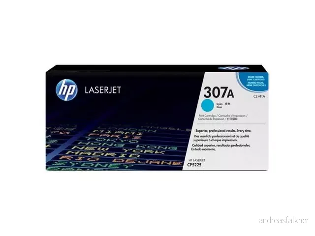 HP original Colour LaserJet CE741A Toner cartridge cyan standard capacity 7.300 pages 1-pack CE741A