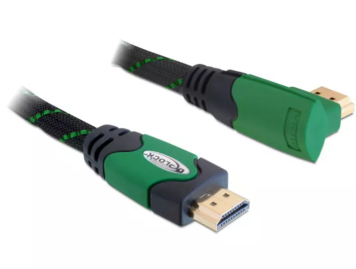 DELOCK HDMI-Kabel 1.4 Typ A -> A 90° rechts St/St 82951
