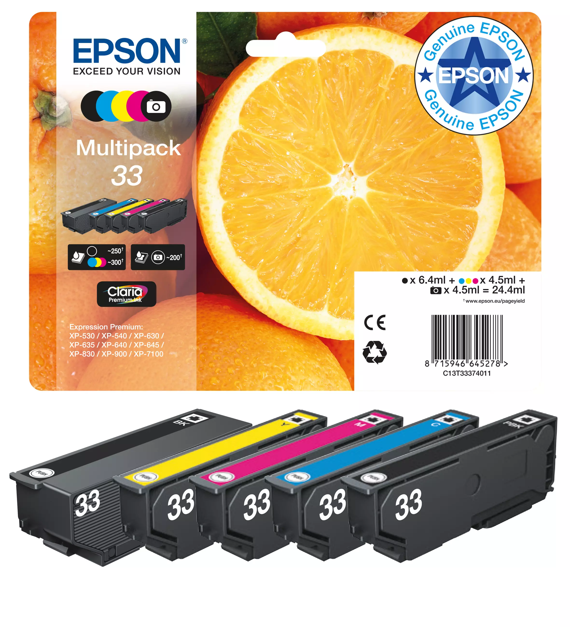 EPSON 33 5-COLOURS MULTIPACK . SUPL C13T33374011