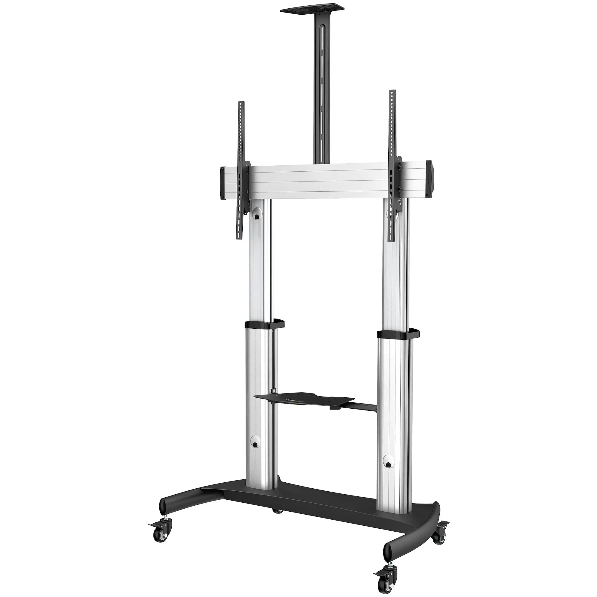 STARTECH Mobile TV Stand - For 60-100inch Display 100kg Height Adjustable Rolling TV Floor Stand STNDMTV100