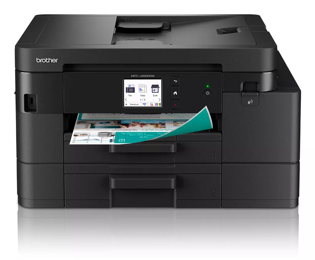 BROTHER MFC-J4550DW Compact all-in-one wireless business ink printer with ADF and two paper trays MFCJ4550DWRE1