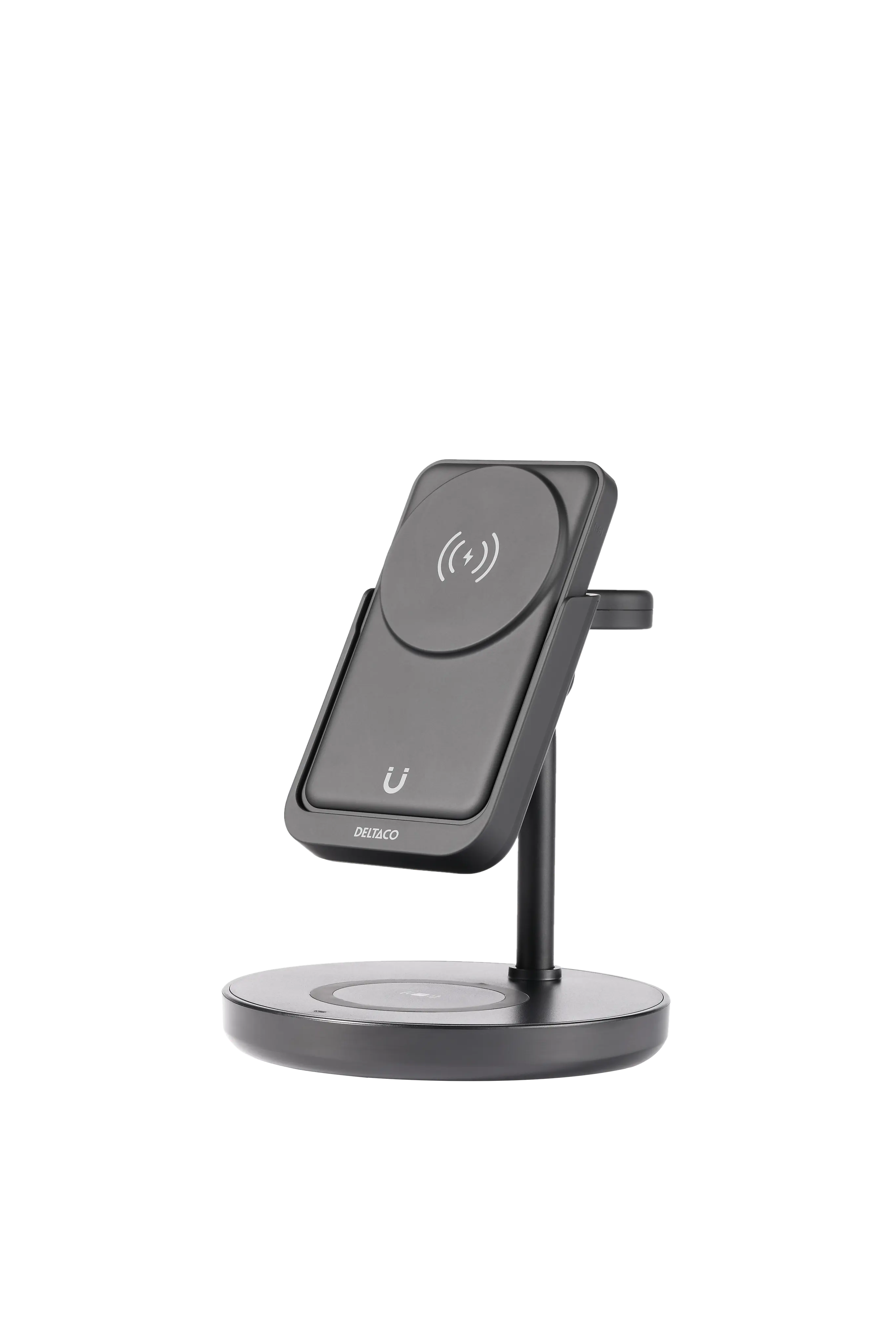 DELTACO 3-in-1 magnetic wireless charger, detachable power bank QI-1045