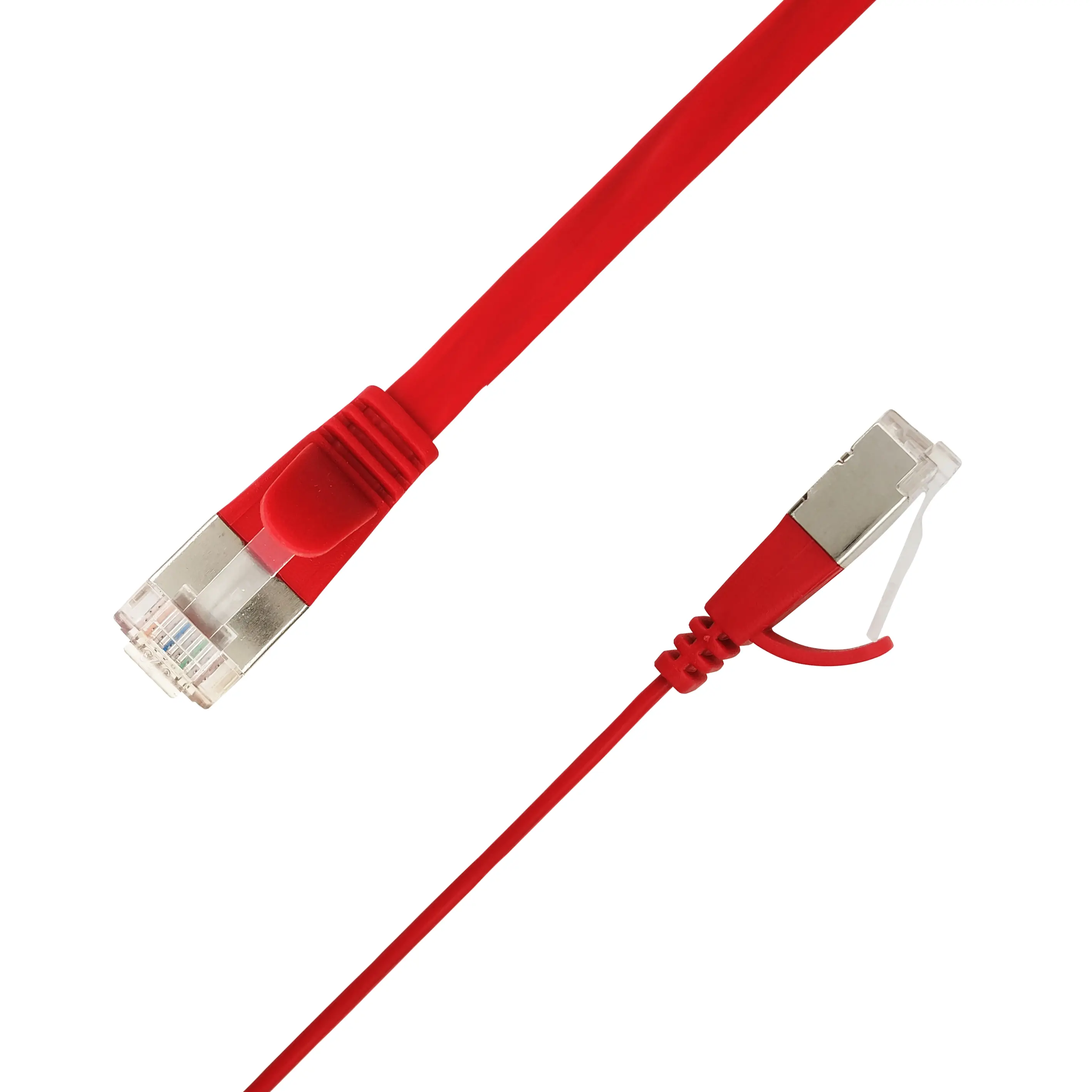 LinkIT Flat U/FTP Cat6A Red 2m AWG STP-FL6A-00200-RD