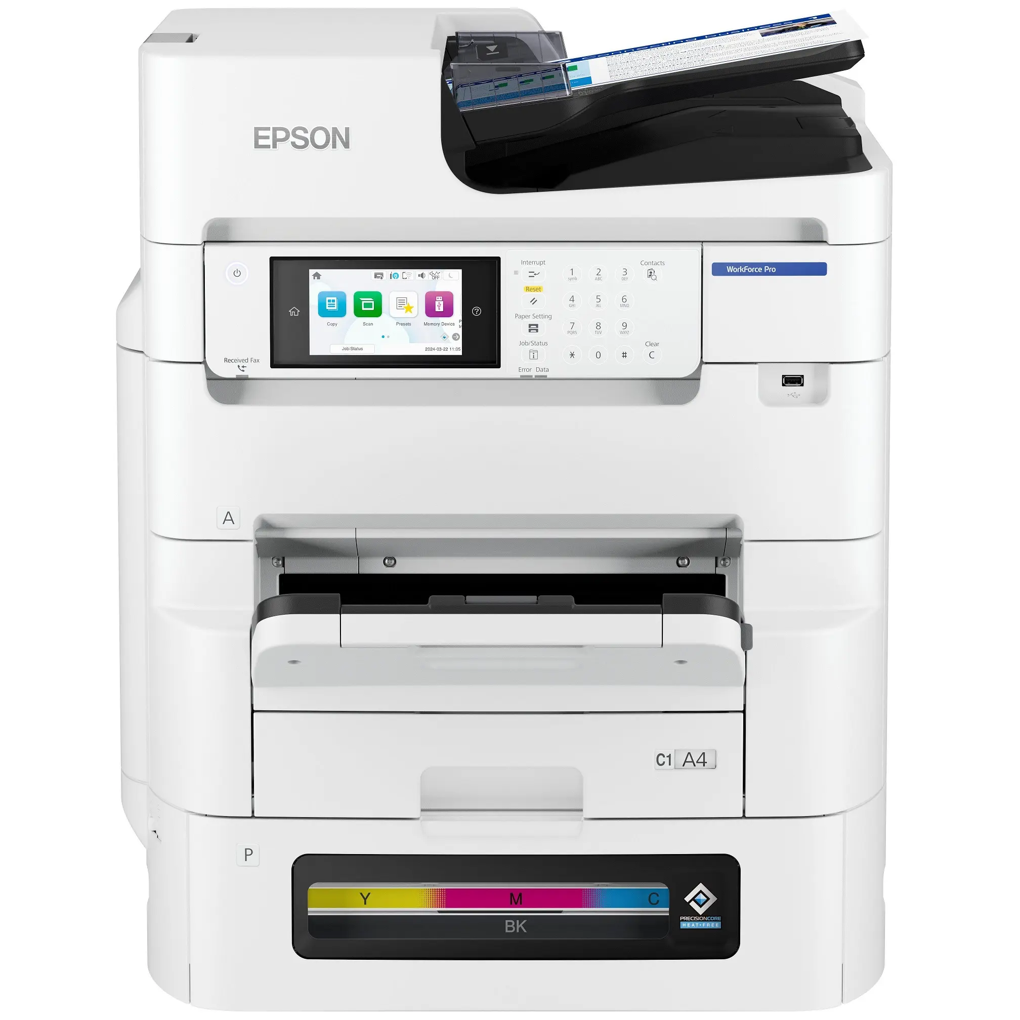 EPSON WorkForce Pro EM-C8101RDWF Inkjet Multifunction Printer 25ppm C11CL32401