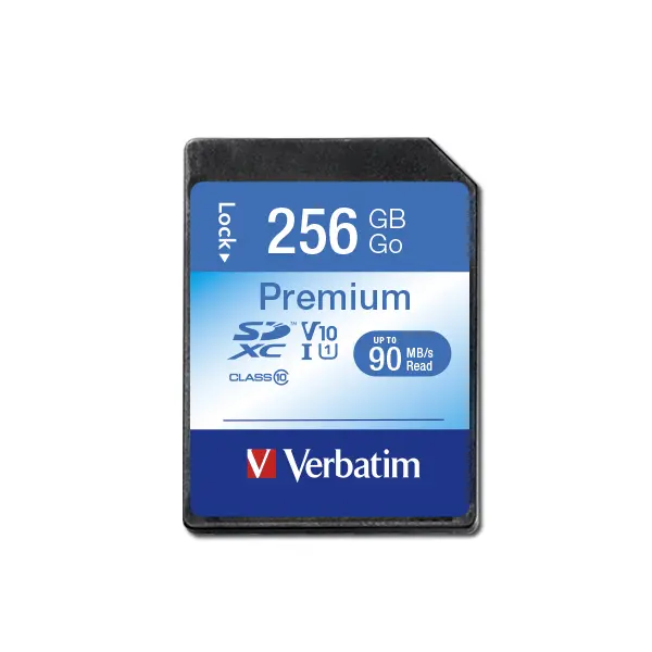 VERBATIM SECURE DIGITAL CARD XC UHS1 (SDXC) 256GB CLASS 10 MEM 44026