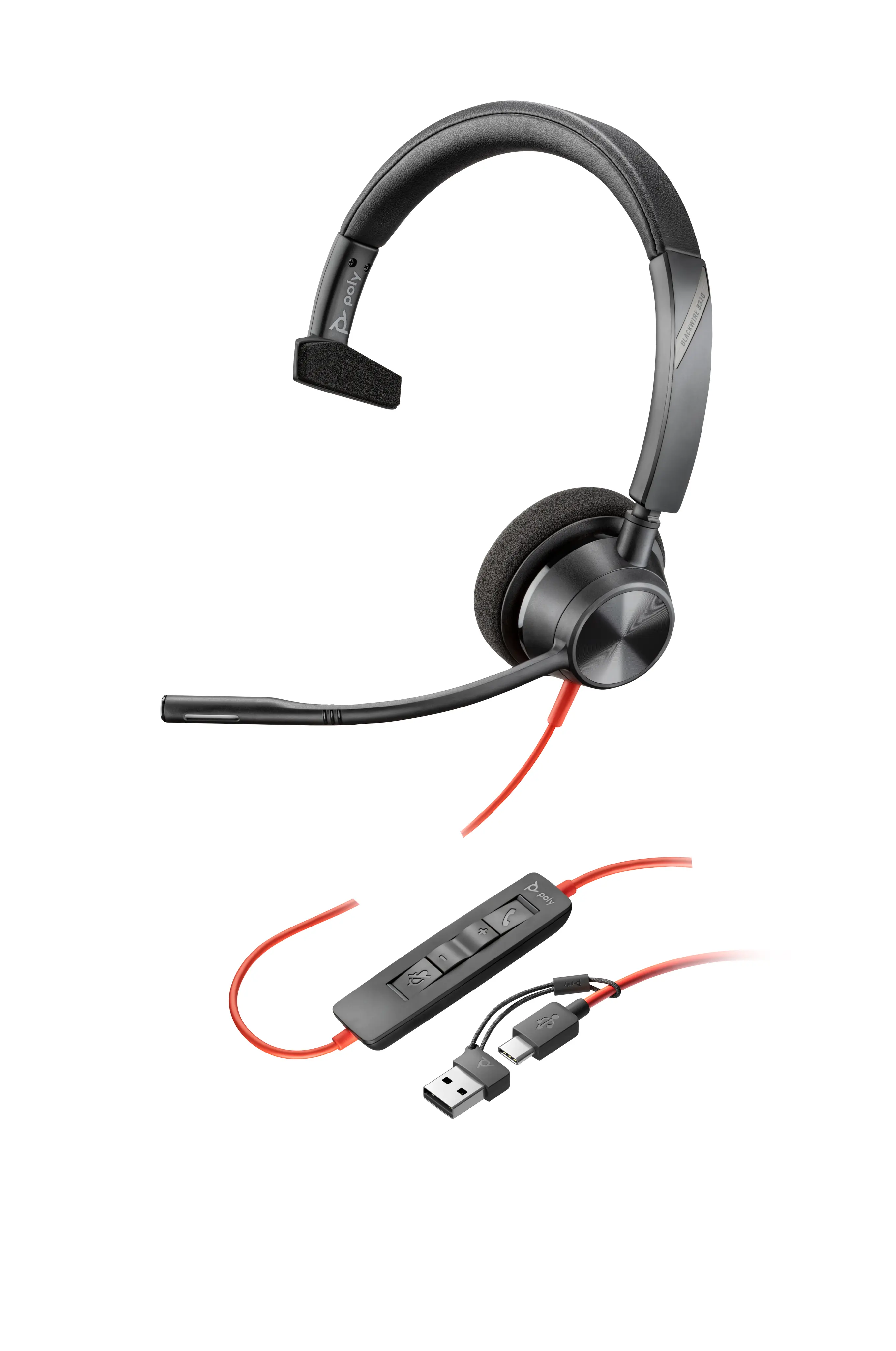 POLY BW 3310 Mono USB-C HS+USB-C/A 8X215AA