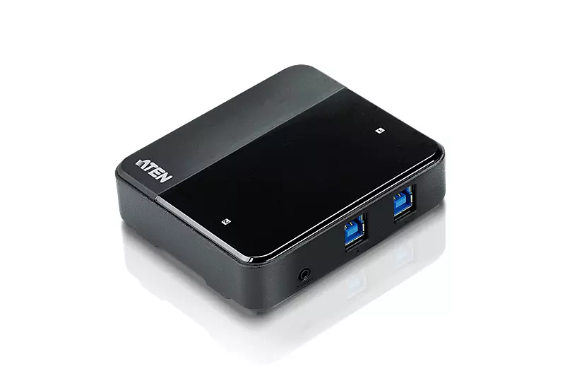 ATEN USB 3.0 hubb för 2 datorer, 4xUSB A hona, 2xUSB B hona, svart US234-AT